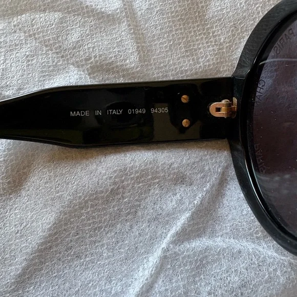 Vintage Chanel round sunglasses black frames purple lens - Picture 7 of 13